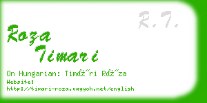 roza timari business card